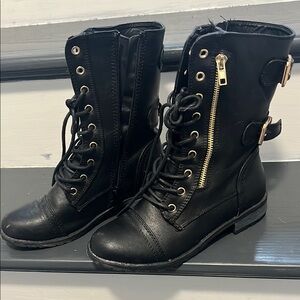 Stylish Black Combat Boots